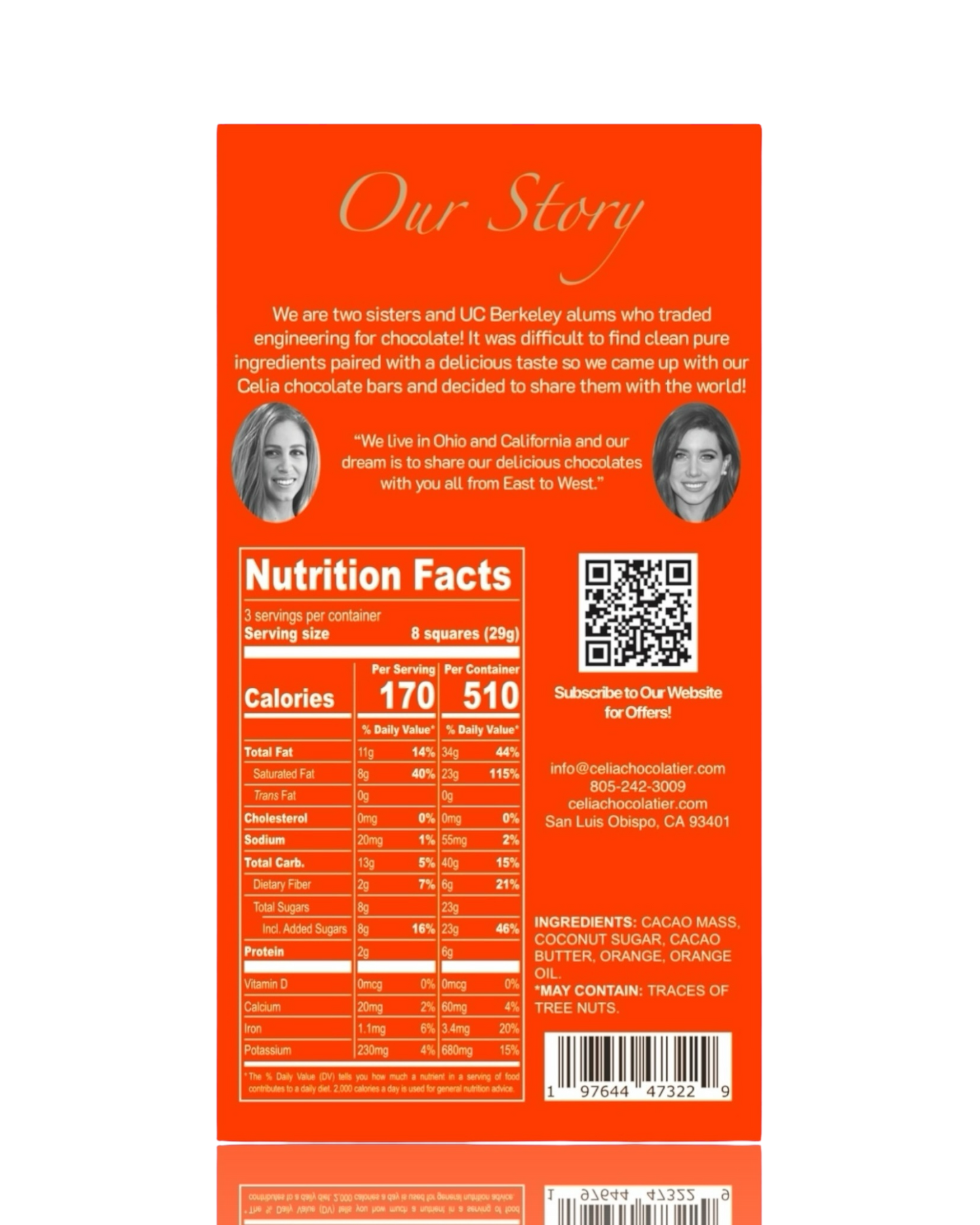Orange - 70% Dark Chocolate Bar