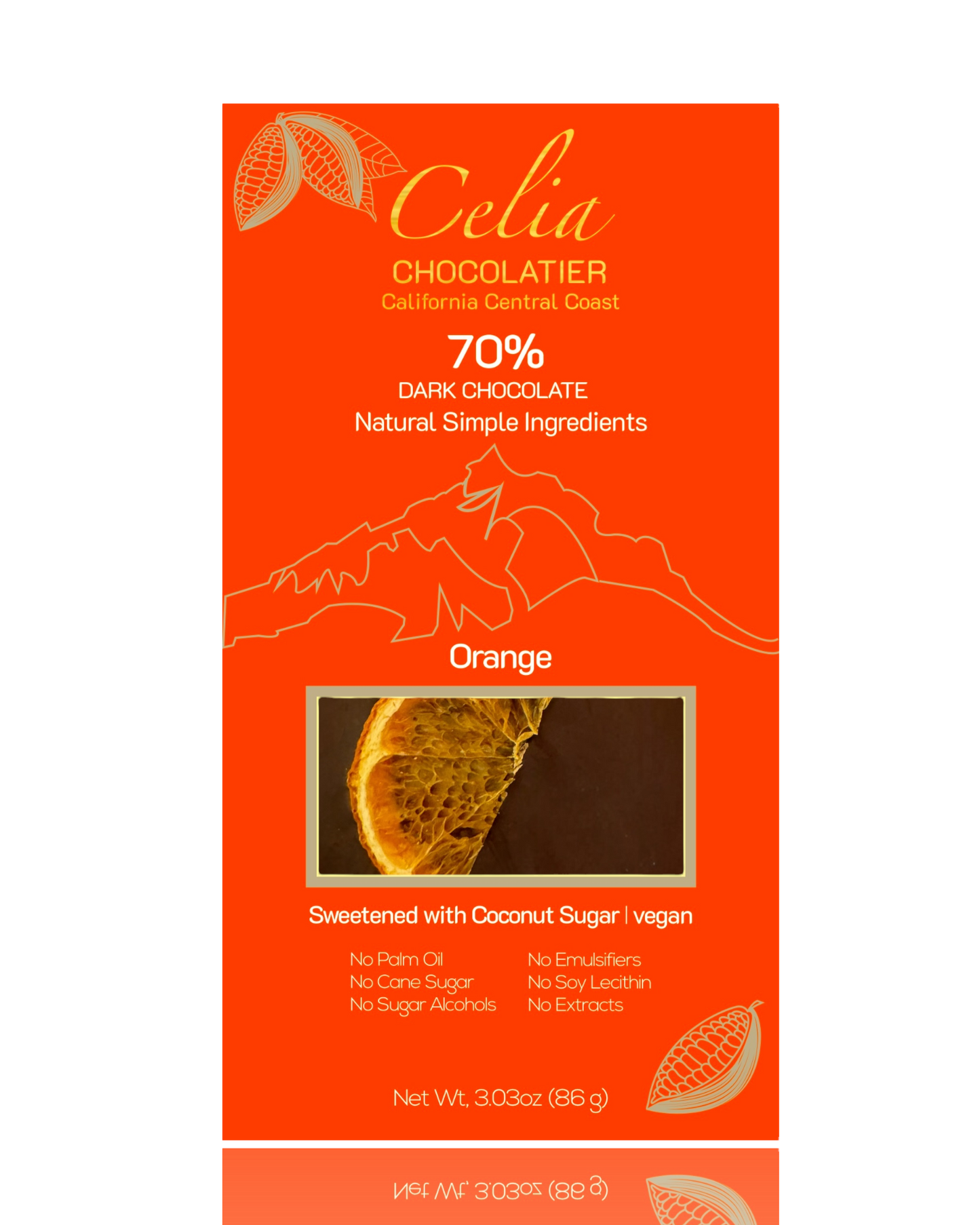 Orange - 70% Dark Chocolate Bar
