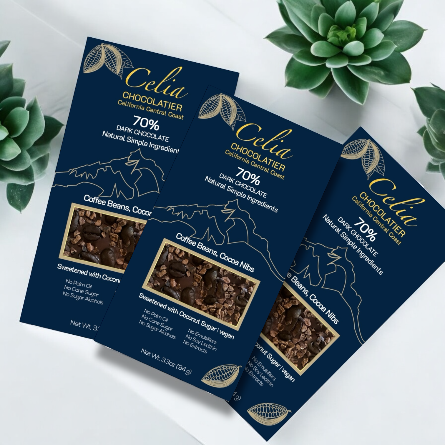 Coffee & Nibs - 70% Dark Chocolate – Celia Chocolatier Coffee & Nibs - 70% Dark Chocolate – Celia Chocolatier