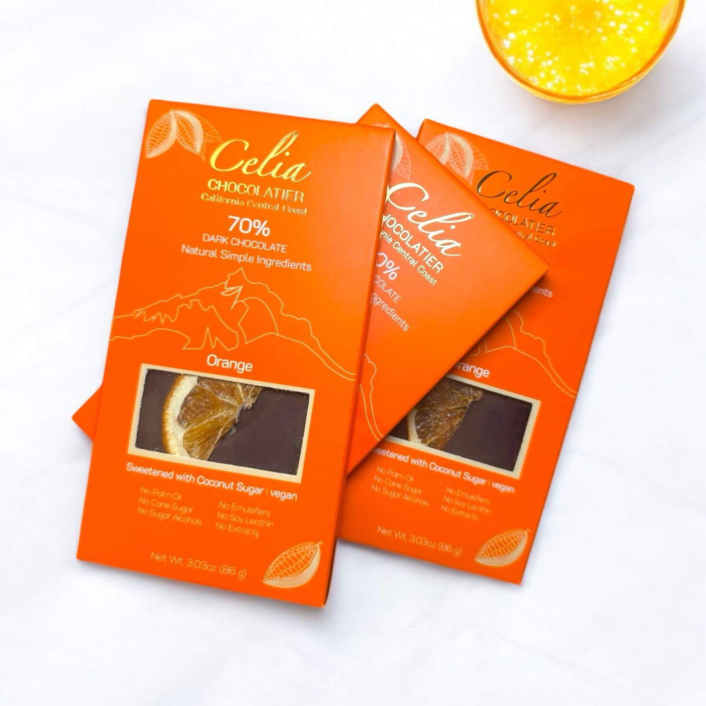Orange - 70% Dark Chocolate Bar